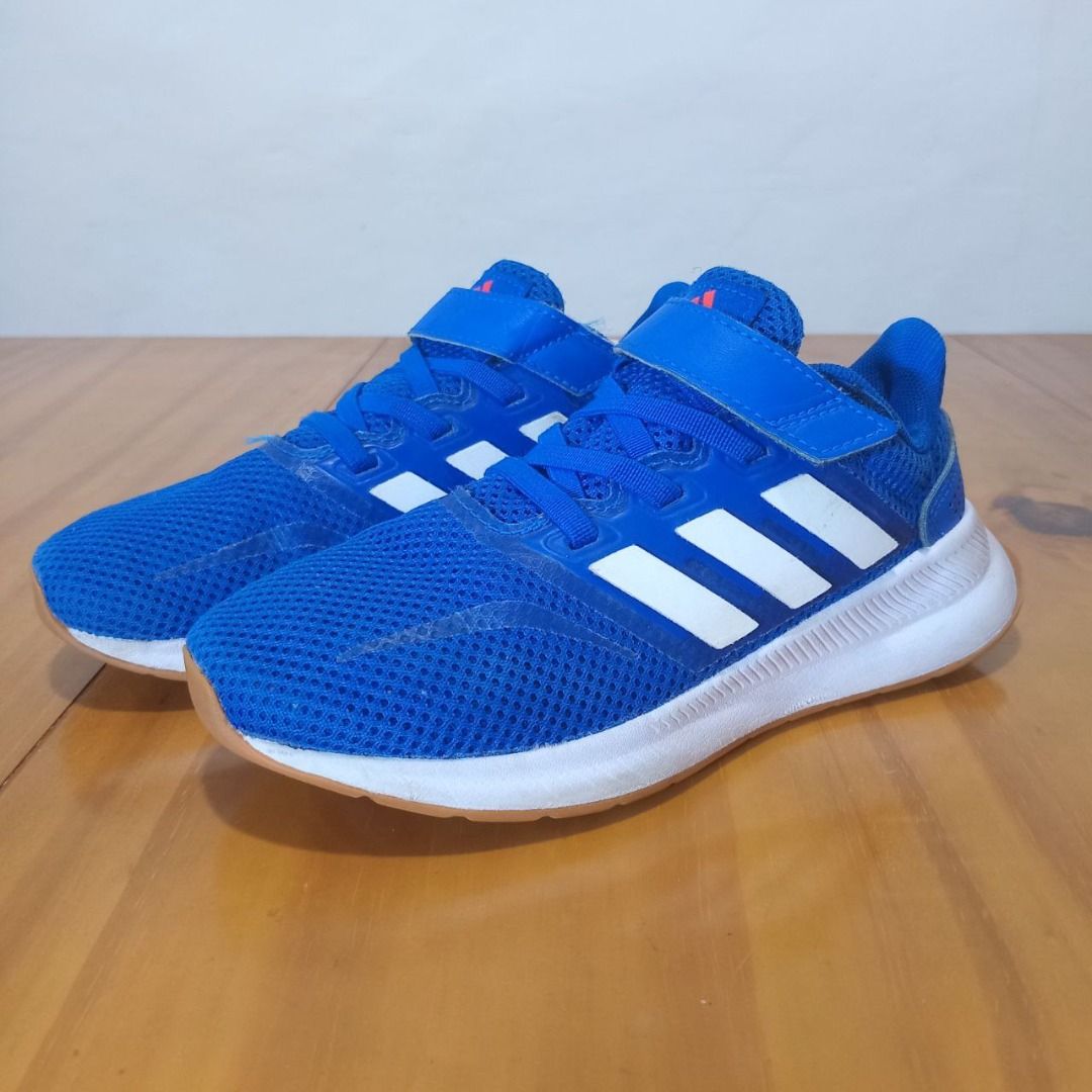 Adidas Kids Running Shoes for Kids Runfalcon Contrast Side Stripe Lace Up Size UK 11K Insole 17.5cm Bayi Anak Lainnya di Carousell