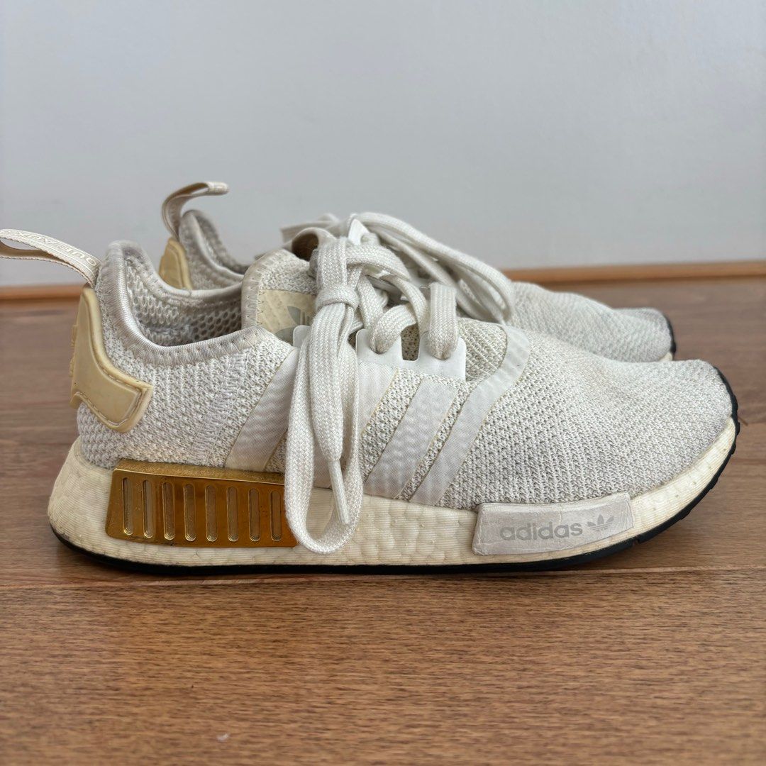Nmd r1 gold and white on sale