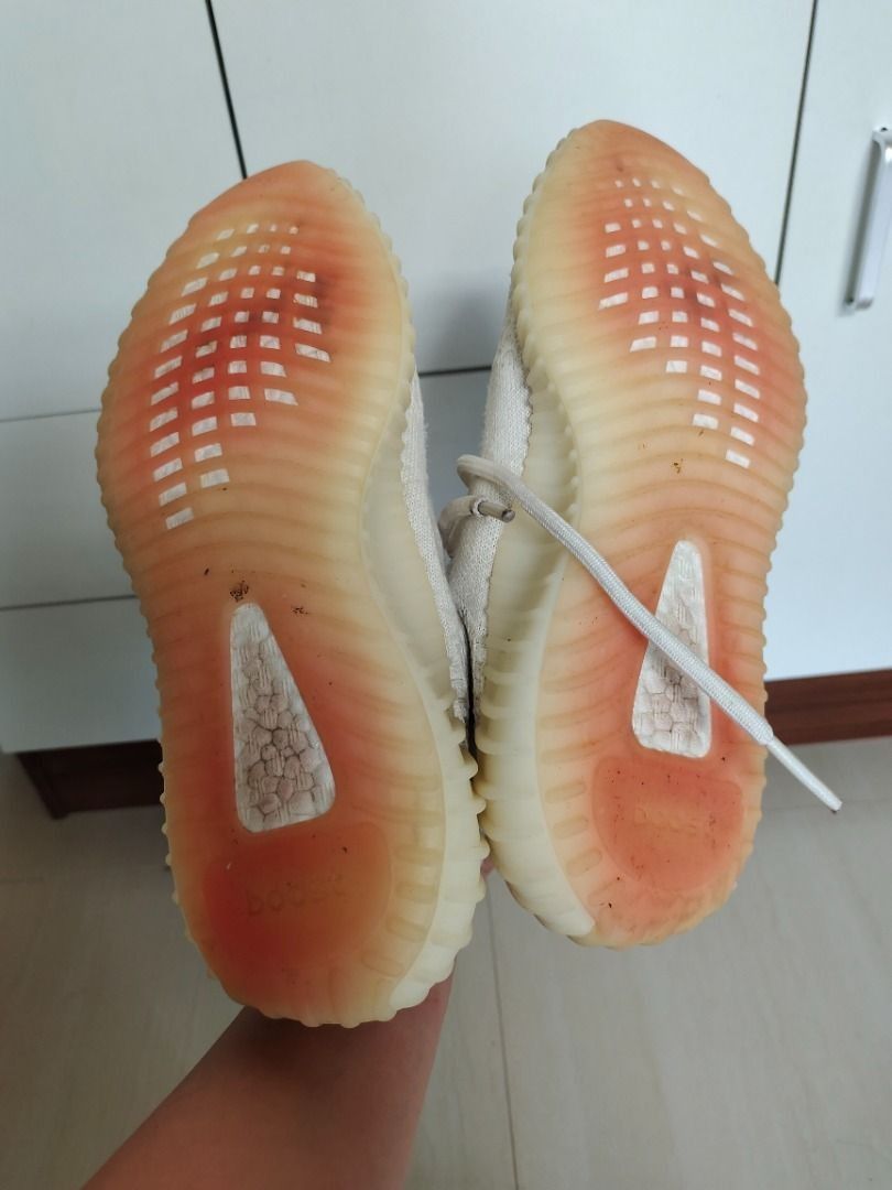 Adidas Yeezy Boost cream color size 37 (Category: Sneakers) located in Calamba. Submitted by levifaith143 (Listing ID 1326845100, Image 3). Description: Original Adidas Yeezy Boost (coded) Fits size 7-8 No box included. One Yeezy print inside the sole has been erased but shoes are still in mint condition.