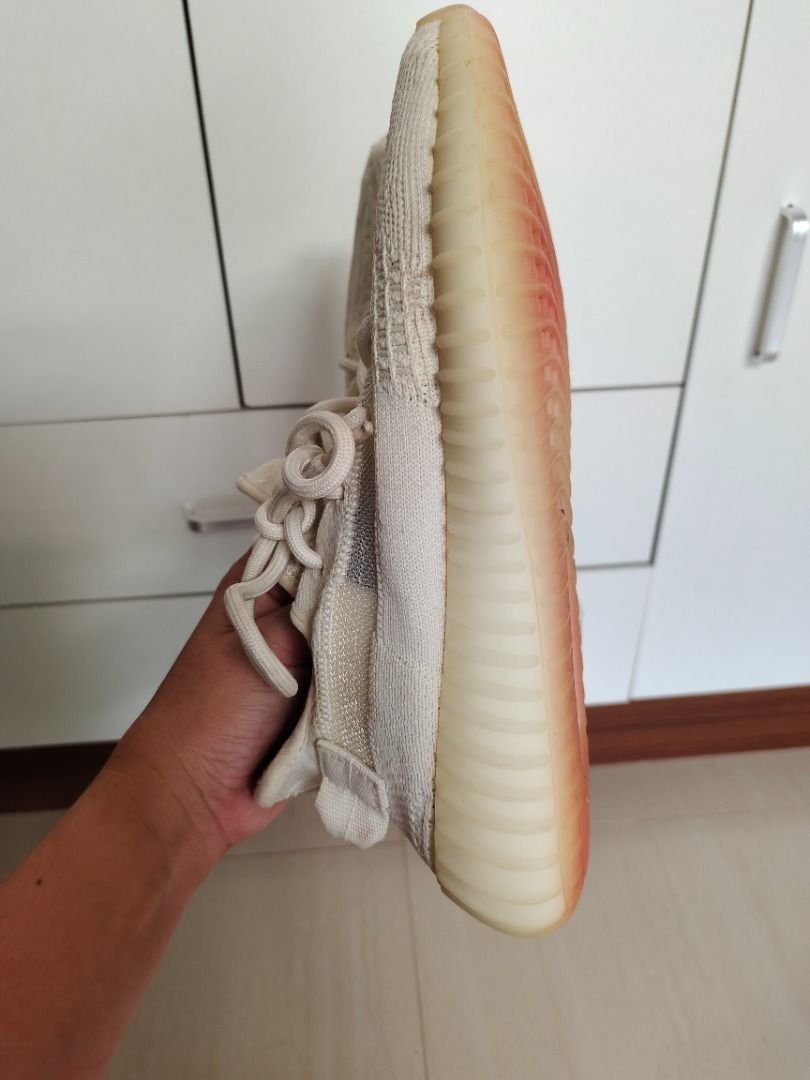 Adidas Yeezy Boost cream color size 37 (Category: Sneakers) located in Calamba. Submitted by levifaith143 (Listing ID 1326845100, Image 2). Description: Original Adidas Yeezy Boost (coded) Fits size 7-8 No box included. One Yeezy print inside the sole has been erased but shoes are still in mint condition.