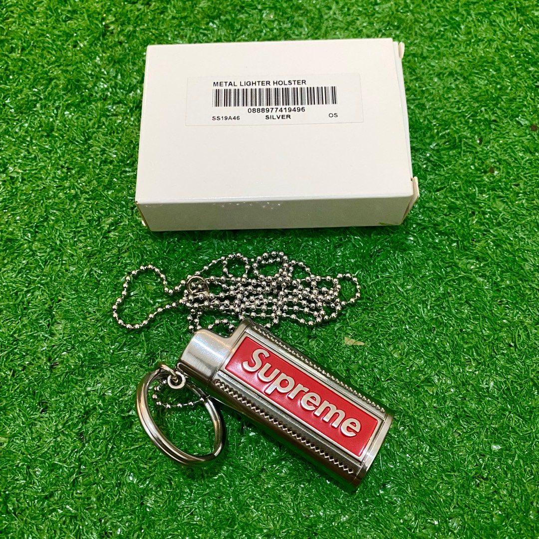 Supreme metal lighter holster silver hot sale