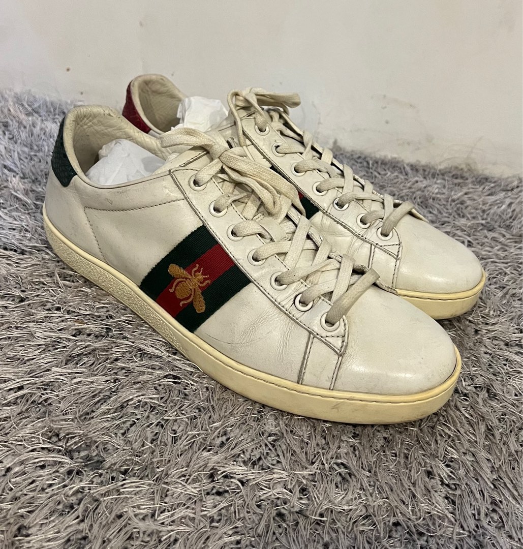 Gucci gold bee shoes best sale
