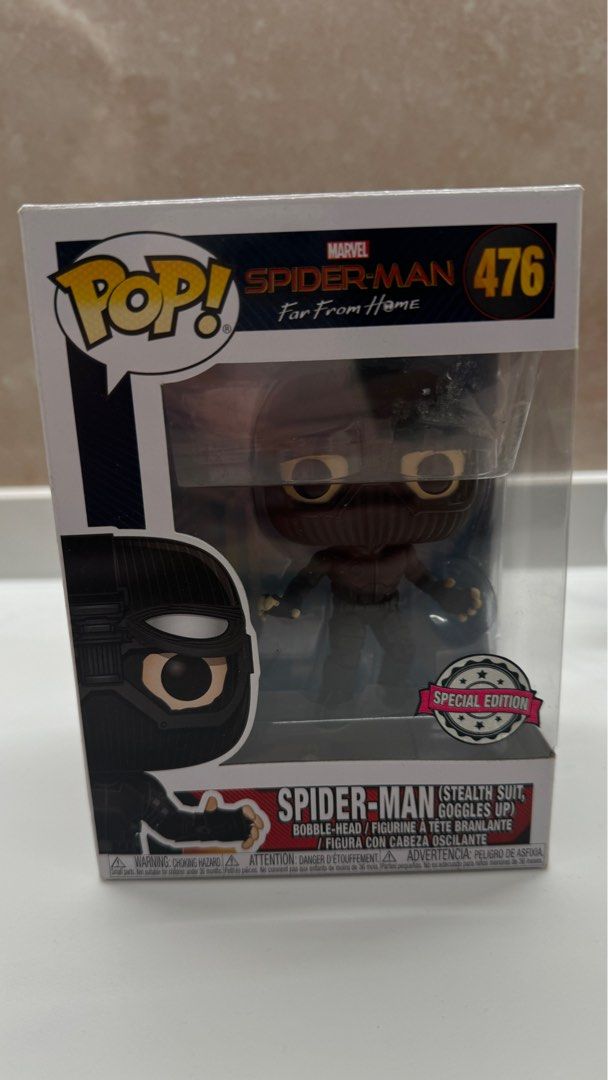 Spider man stealth suit goggles up funko pop outlet