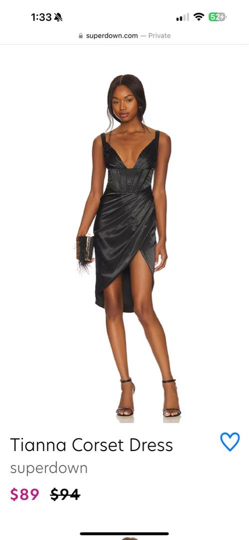 BNWT Superdown Tianna Corset Dress in black size M, Women's Fashion, Dresses  & Sets, Dresses on Carousell