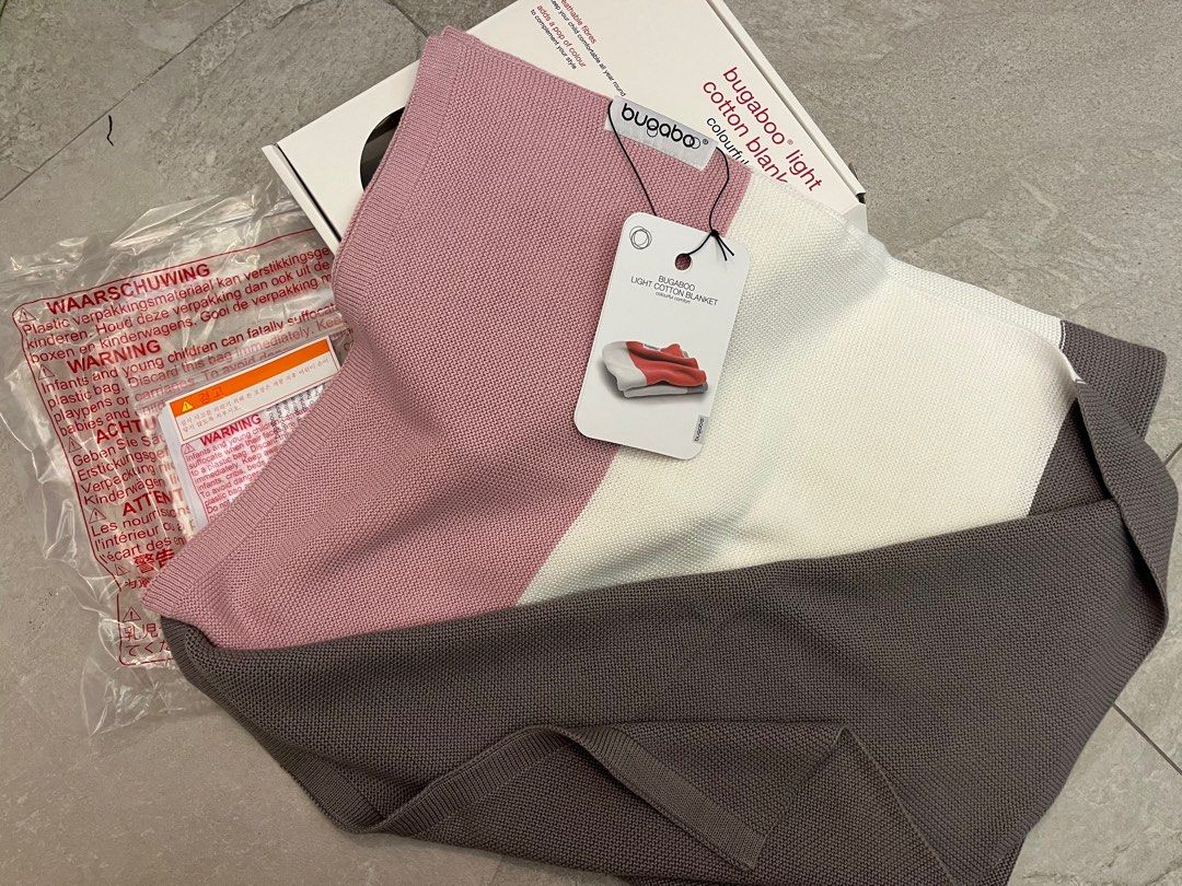 Bugaboo light cotton blanket soft pink Carousell