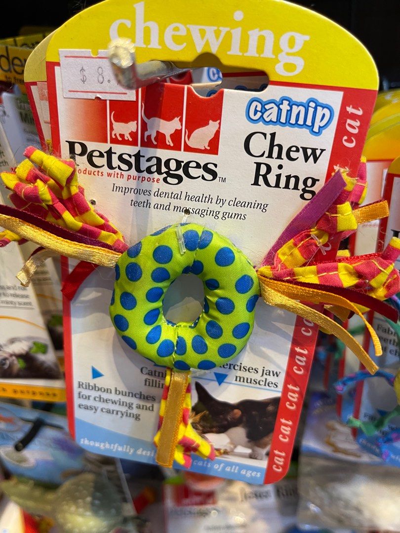 Cat Chew Toy with Catnip Petstages Chew Ring