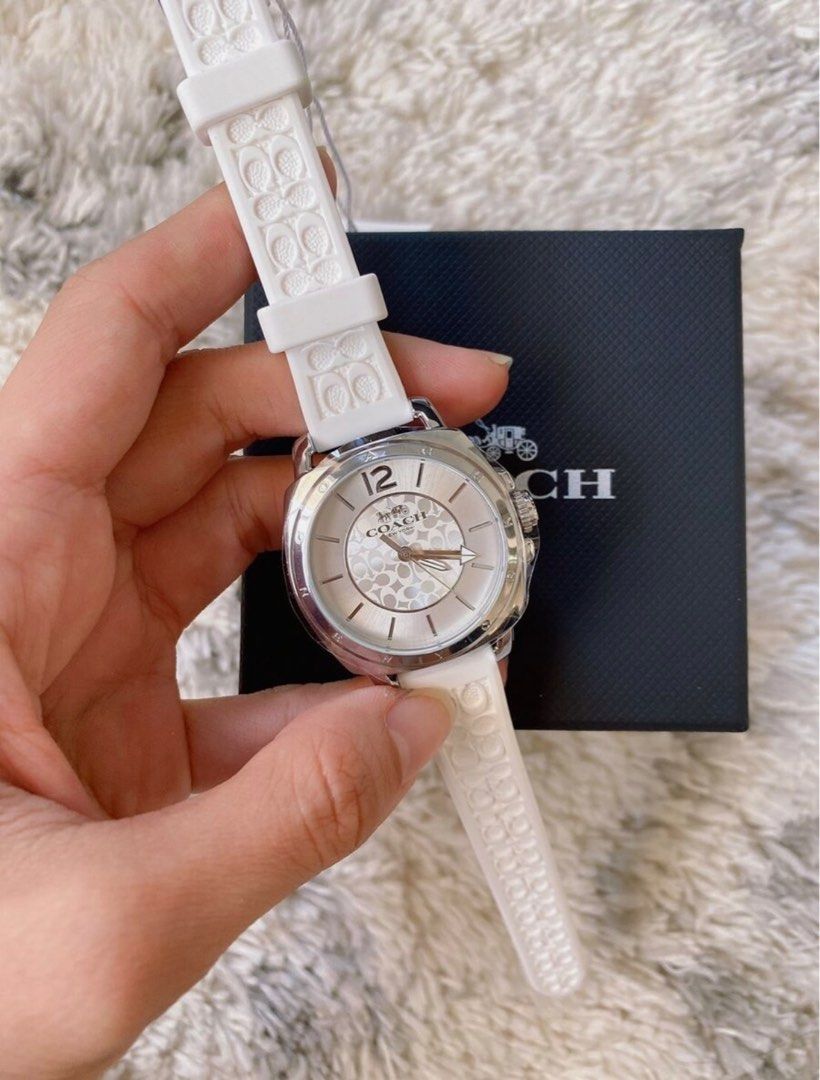 Coach signature watch strap best sale