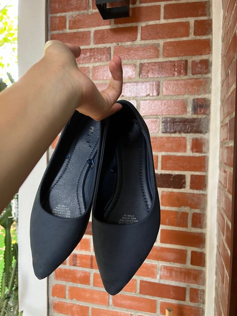 Cotton on flats in dark blue