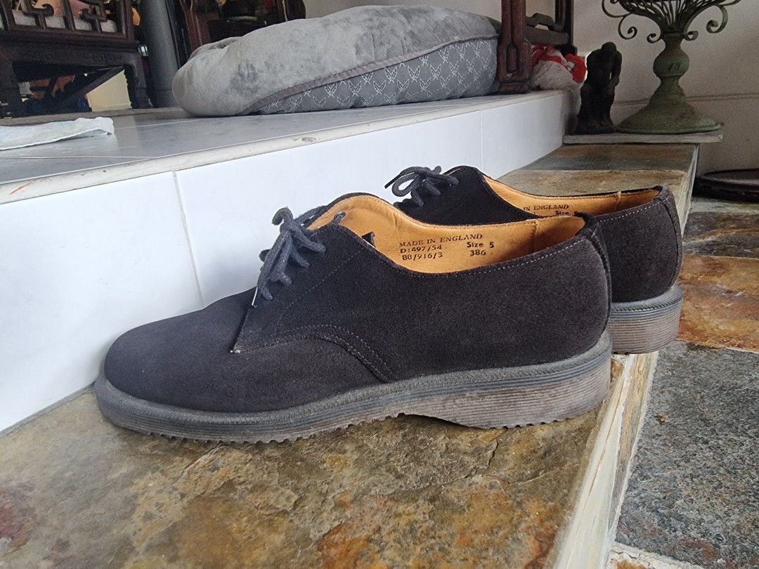 Dr Martens ladies black suede short boots size 5