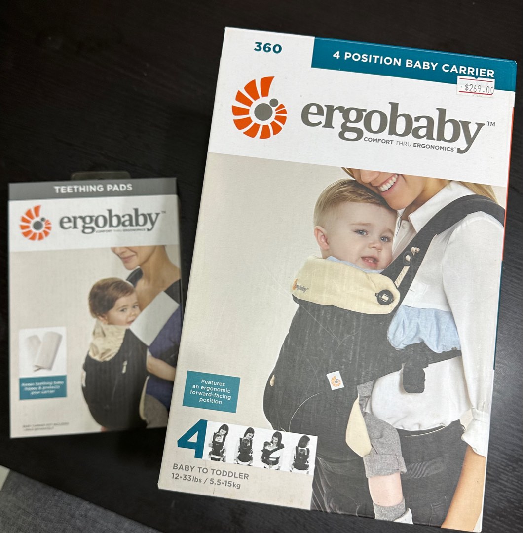 Ergobaby 360 carrier with BNIB teething pads Babies Kids Going Out Carriers Slings on Carousell