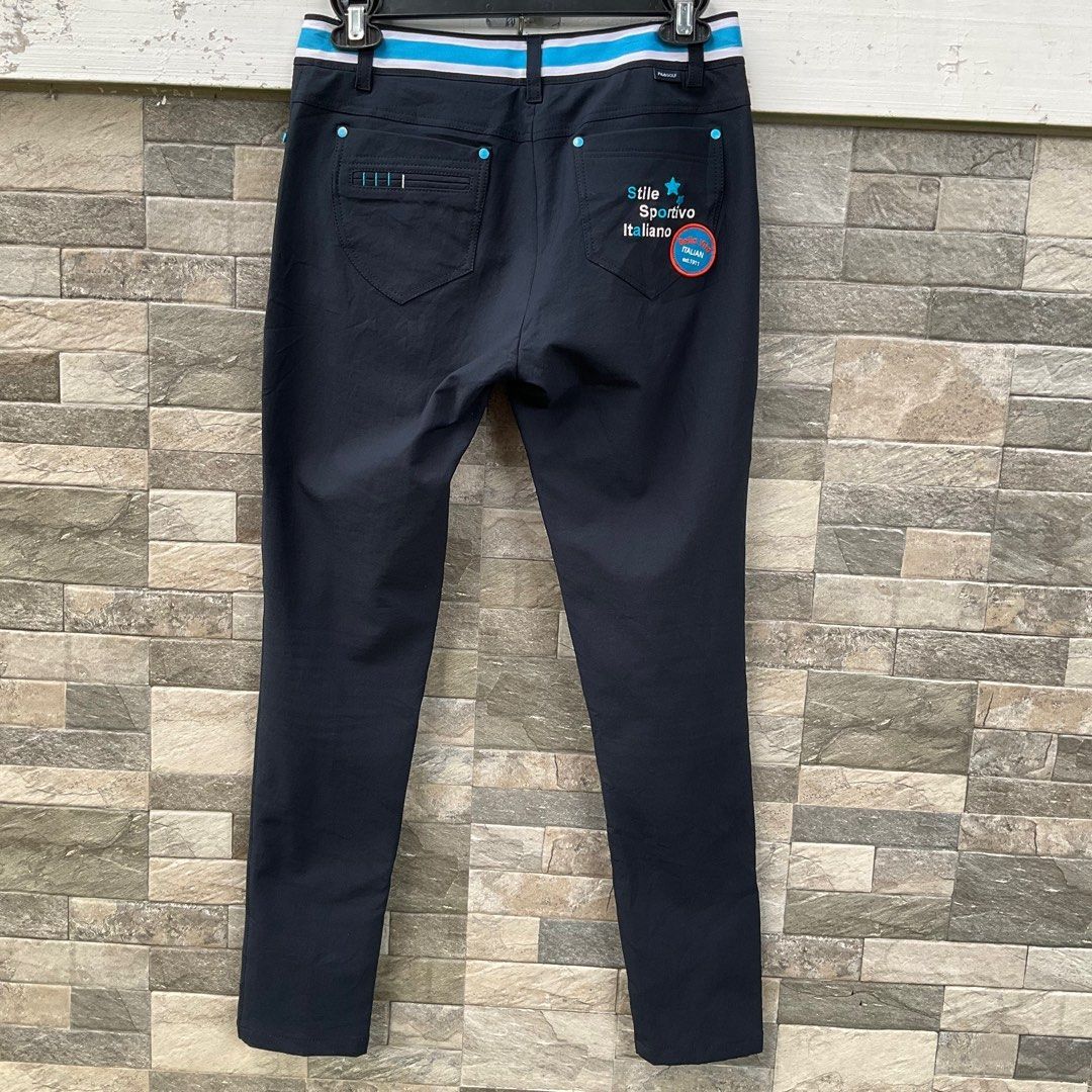 FILA women s golf pants black trouser pants women s golf pants activewear black pants golf size 64 waist 28 29 inches Women s Fashion Activewear on Carousell