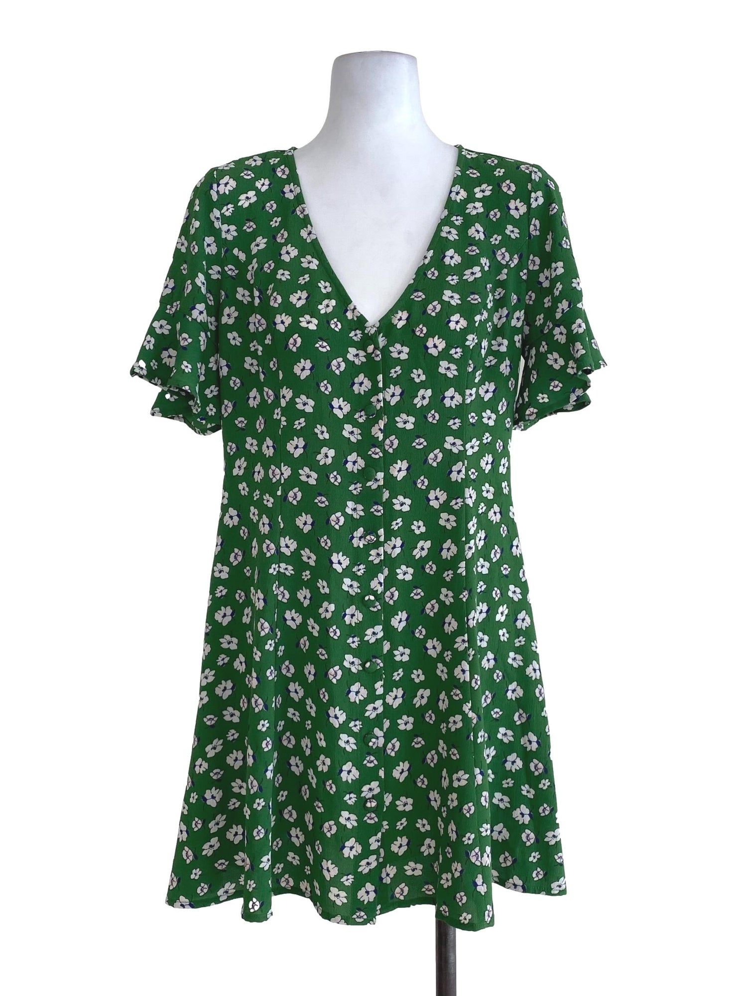 Green floral dress forever 21 outlet