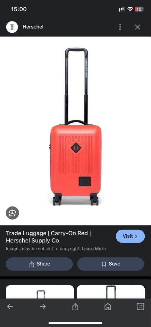 Herschel supply co medium trade luggage hotsell