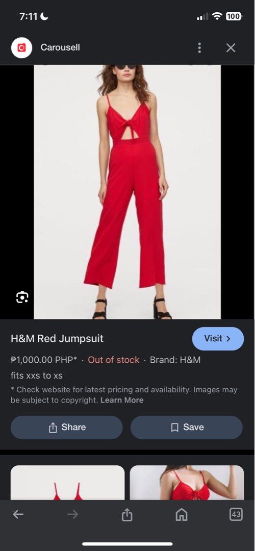 H&m divided jumpsuit best sale