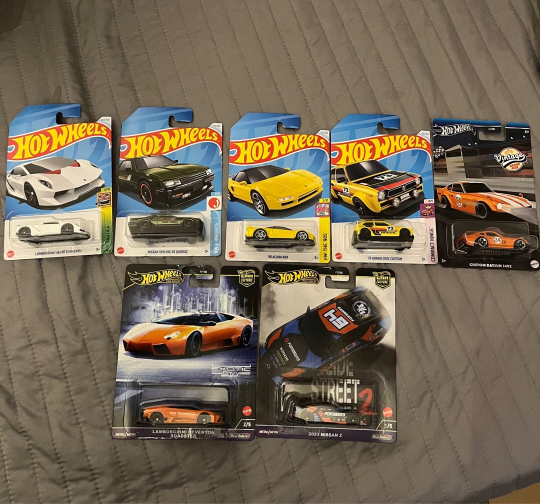 Hot Wheels 1/64 - Set Honda 5/5 Mainline 2022 - Lot De 5 Miniatures