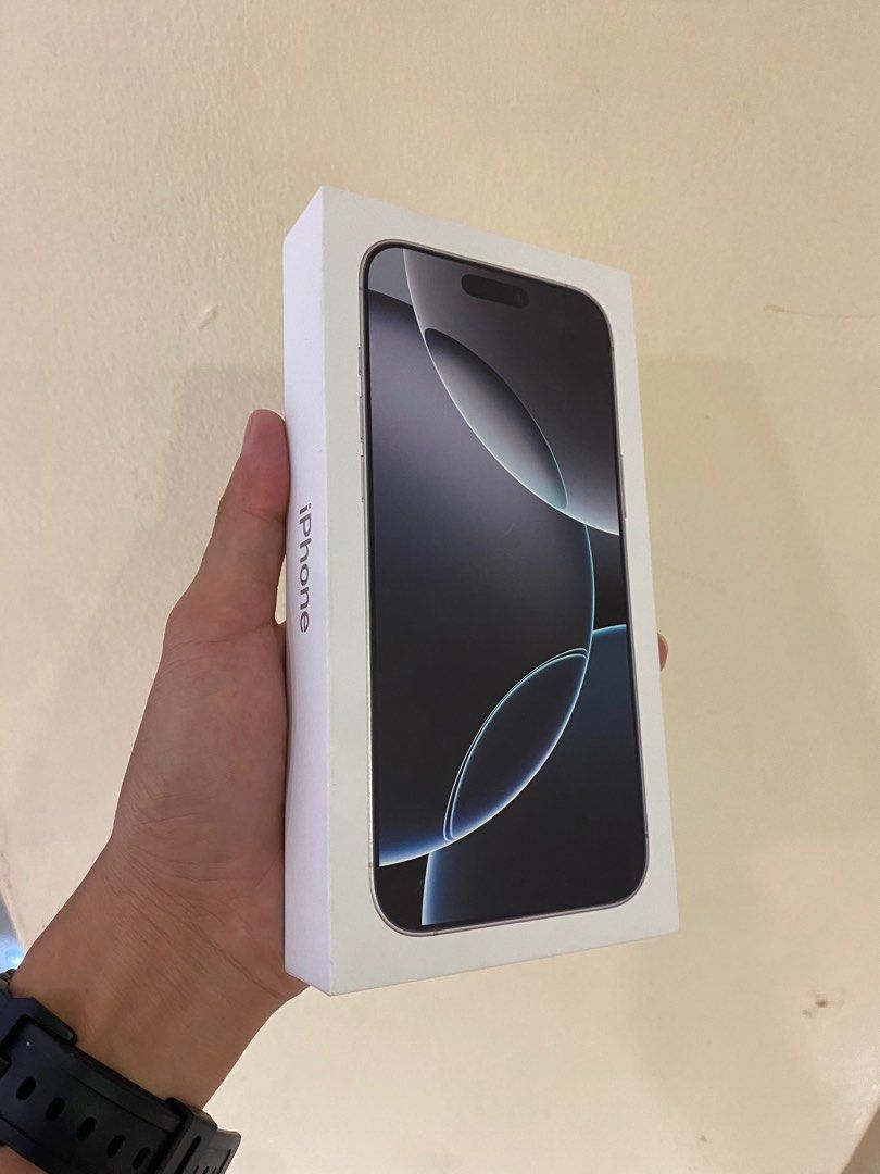 Iphone 16 pro max 256gb desert and white titanium (Category: iPhone 16 Series) located in San Juan City. Submitted by rodelmarllemit (Listing ID 1326693968, Image 3). Description: Brand new Iphone 16 Pro Max Rom: 256gb Color: White Titanium and Desert Titanium 7 days replacement Facebook Page: Helu’s Gadgets Txt or Call •09266836637 Mode of Payment: •Cash •Bank Transfer •GCash & Paymaya Installment: •Credit Card •Ggives •Cash on Delivery •Shippin