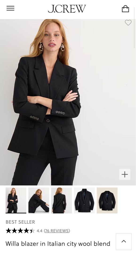 NEW J Crew Willa blazer in Italian city wool blend US18 Women s Fashion Coats Jackets and Outerwear on Carousell