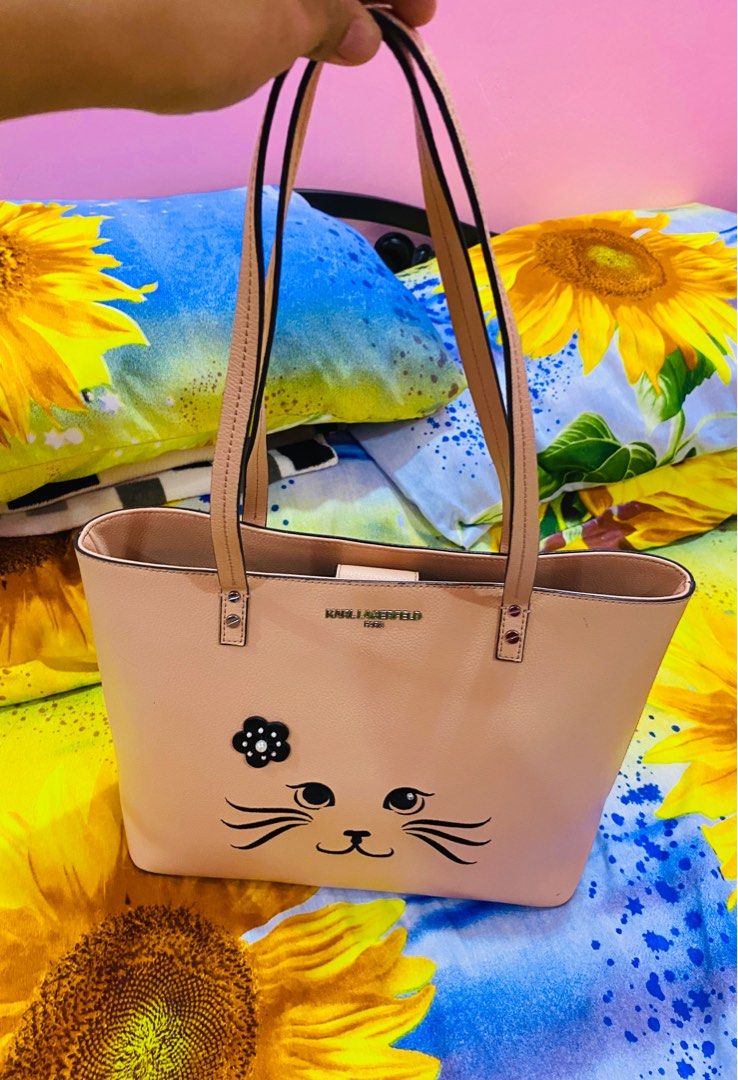 Karl lagerfeld cat tote bag cheap