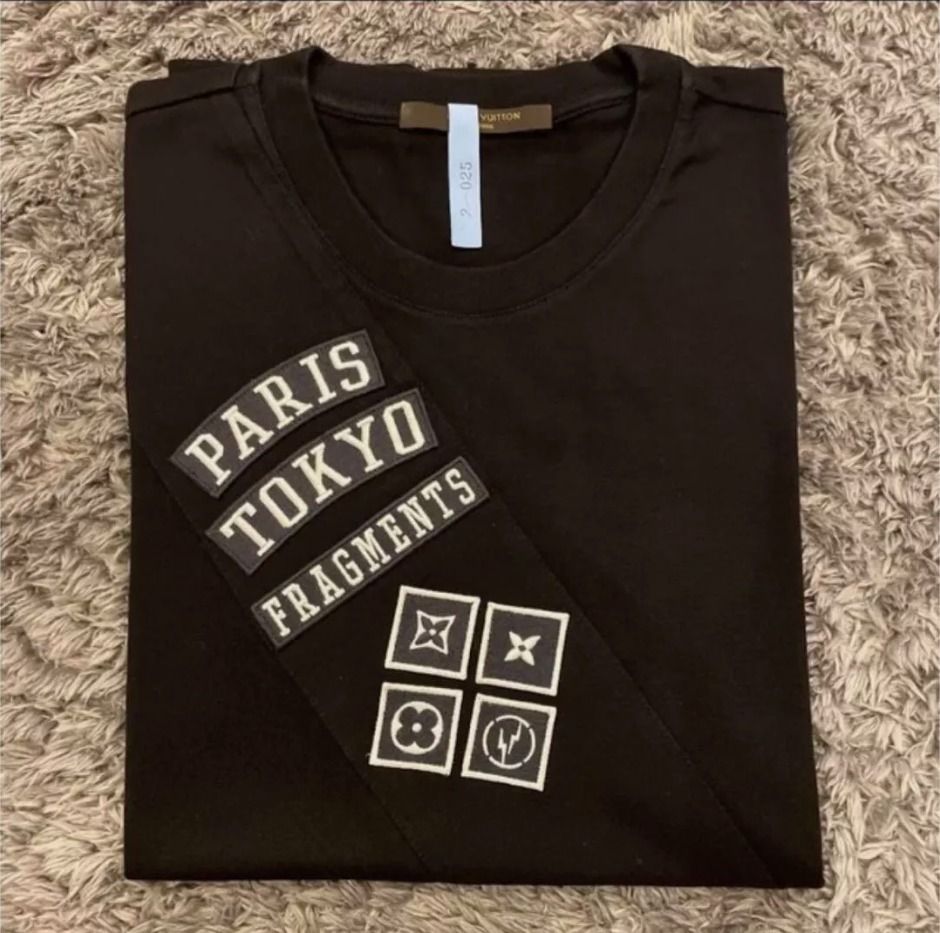 LOUIS VUITTON X Fragment design T-shirt. Black Authentic., Luxury