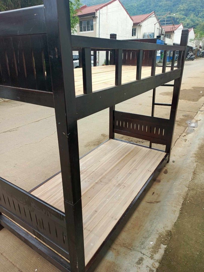 Mahogaby Double Deck Bedframe 36x36x75 (Category: Bed Frames & Mattresses) located in Rodriguez. Submitted by amara0914 (Listing ID 1326733623, Image 1). Description: For Sale 2nd Hand in Great Condition No Hidden Issues Mahogany Double Deck Bedframe 36x36x75.