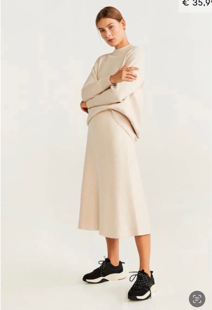 Mango knit midi skirt online