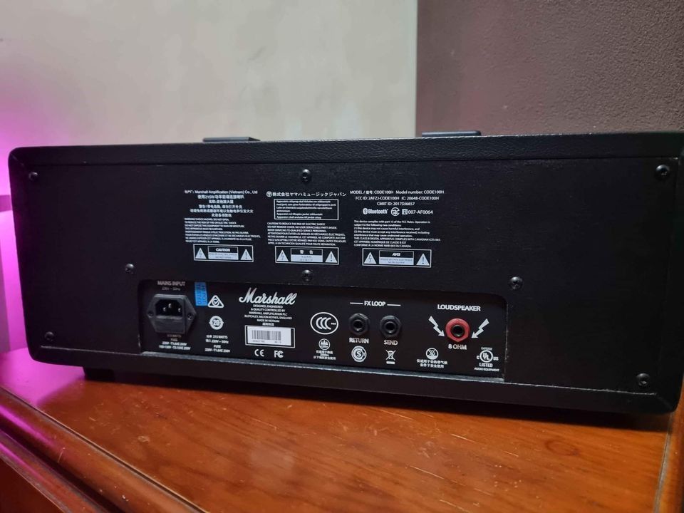 MARSHALL CODE 100 HEAD AMPLIFIER (RARE) (Category: Soundbars, Speakers & Amplifiers) located in Caloocan City. Submitted by ziondls (Listing ID 1326778006, Image 2). Description: Only used for bedroom recording (rarely pa) // 21000 FIXED PRICE ❌️SWAPS & LOWBALLING /// FINAL AT 21K -selling my rarely used MARSHALL CODE 100 HEAD AMPLIFIER that could recreate all the legendary marshall amps (JTM45 2245, 1962 Bluesbreaker, 1959SLP Plexi, JCM800 2203,