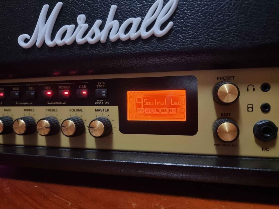 MARSHALL CODE 100 HEAD AMPLIFIER (RARE) (Category: Soundbars, Speakers & Amplifiers) located in Caloocan City. Submitted by ziondls (Listing ID 1326778006, Image 3). Description: Only used for bedroom recording (rarely pa) // 21000 FIXED PRICE ❌️SWAPS & LOWBALLING /// FINAL AT 21K -selling my rarely used MARSHALL CODE 100 HEAD AMPLIFIER that could recreate all the legendary marshall amps (JTM45 2245, 1962 Bluesbreaker, 1959SLP Plexi, JCM800 2203,