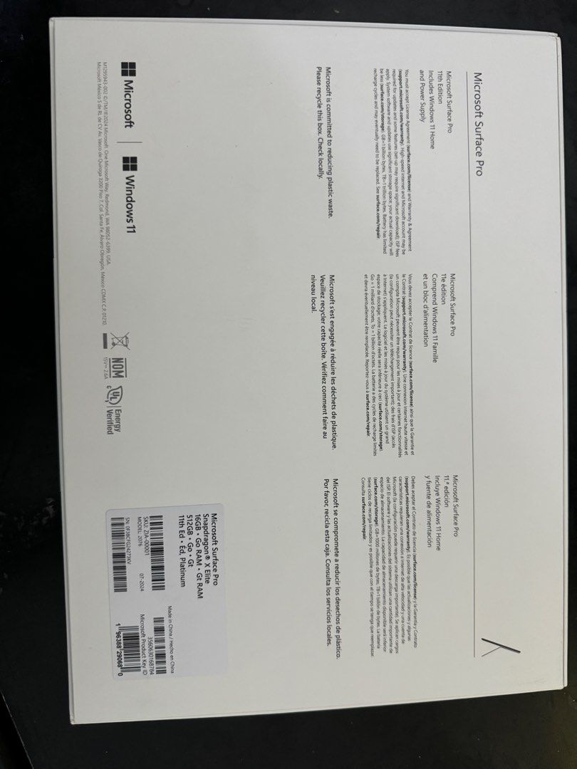 Microsoft Surface Pro 11 X Elite 16gb/512gb (Category: Laptops & Notebooks) located in Muntinlupa City. Submitted by edyboi (Listing ID 1326834012, Image 3). Description: Brand new Microsoft Surface Pro 11 (sealed) - Snapdragon X Elite - 16gb - 512gb - Platinum Free: Microsoft Surface Pro Keyboard with Pen Storage (NO PEN INCLUDED) For meet up only: - Anuva Residences, Muntinlupa City Mode of payment: - Bank Transfer .