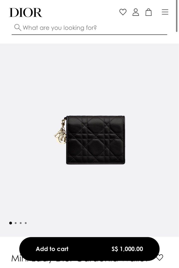 Mini Lady Dior Gardenia Wallet Black Luxury Bags Wallets on Carousell