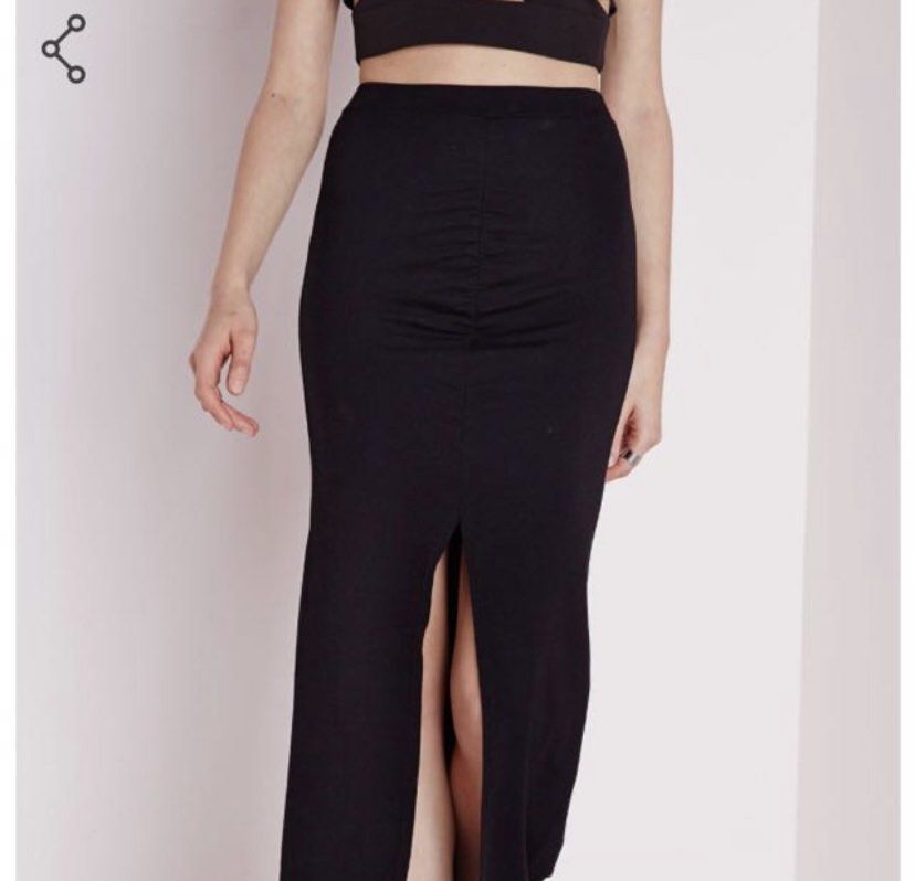 Missguided black midi skirt outlet