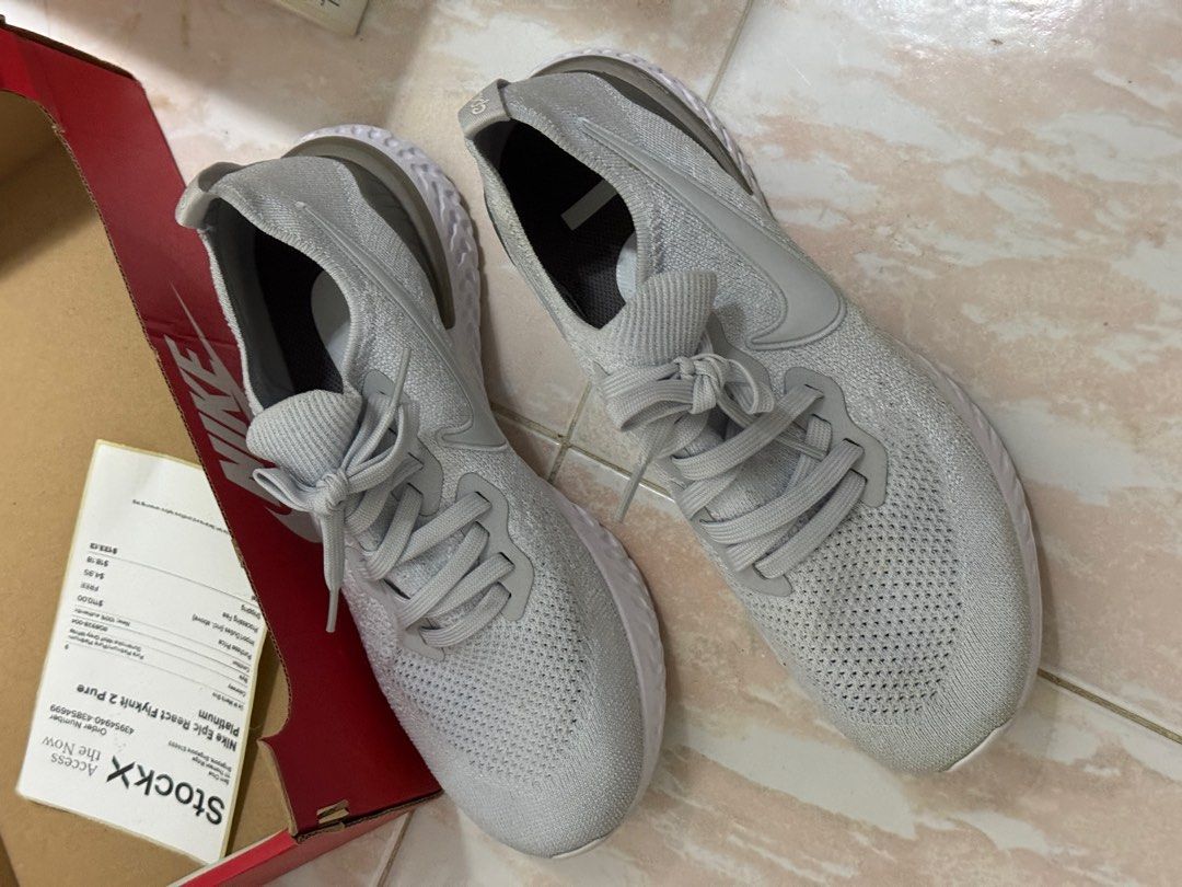 Nike flyknit 2 epic react platinum Men s Fashion Footwear Sneakers on Carousell