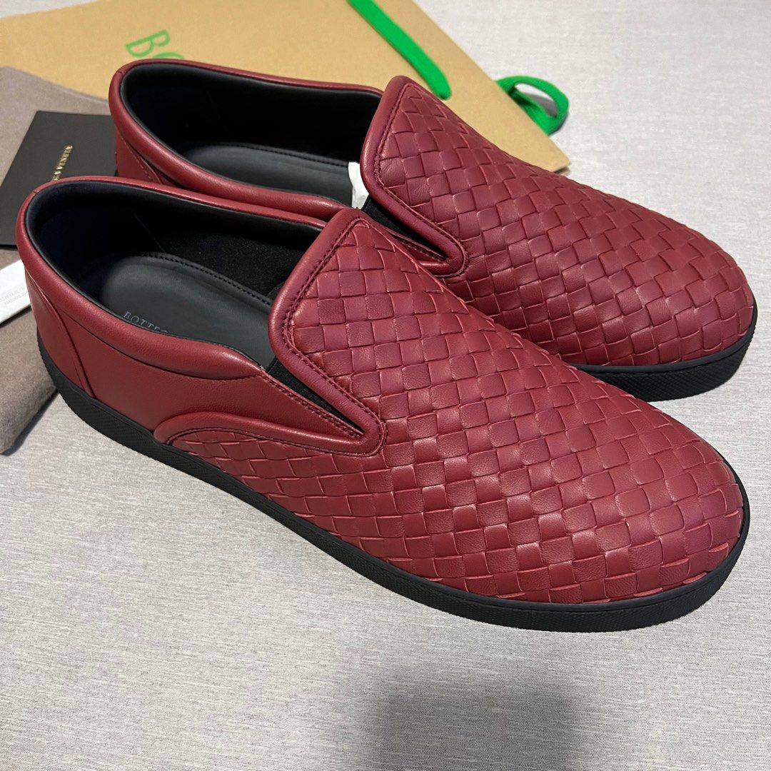 NO NEGO Ori Bnwt Bottega Veneta Classic Woven Men Dodger Slip On Sneakers Shoes Authentic Luxury Sneakers Footwear on Carousell