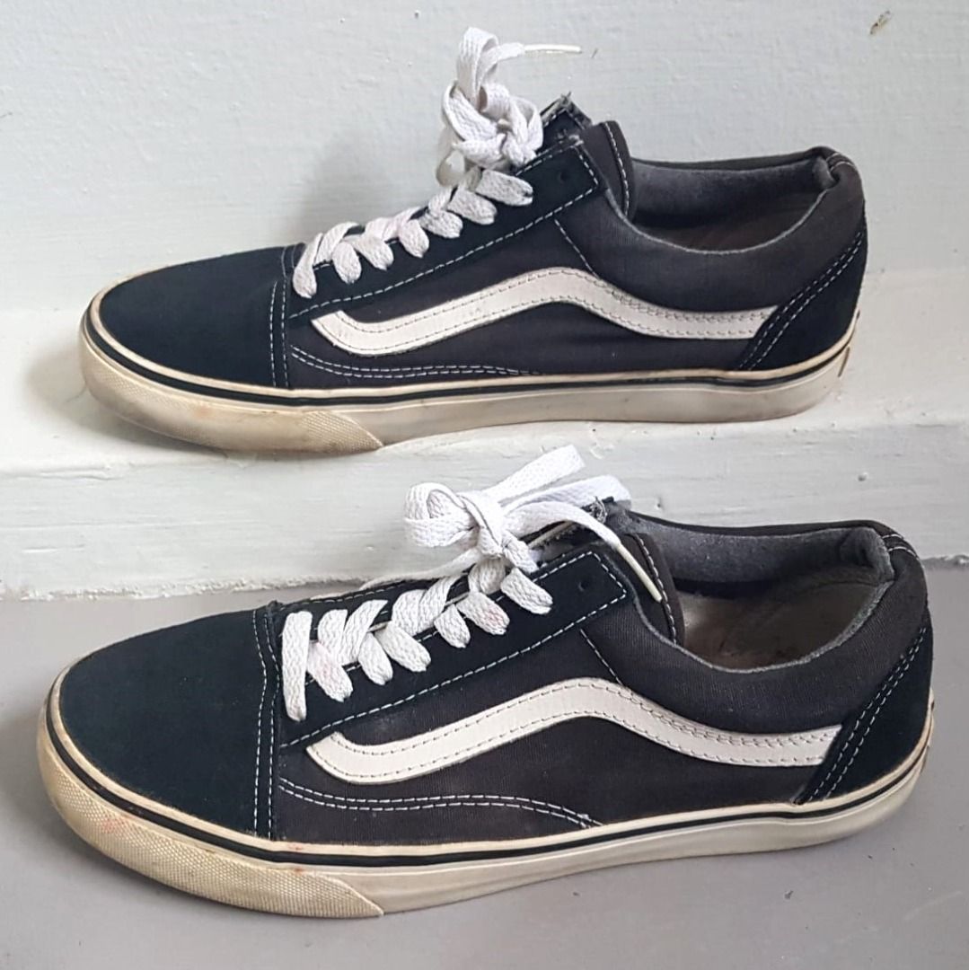 Original VANS Designer Shoes OFF THE WALL US 8 UK 7 EU 41 Black Suede Model All American Sneakers Timeless Classic Hip Hop Cult Street