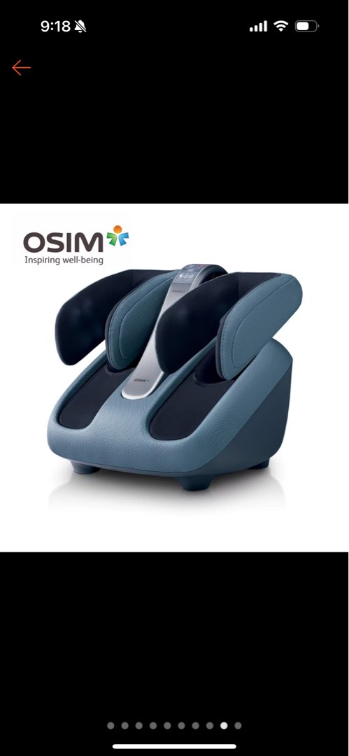 OSIM uSqueez 2 Leg Massager OS393 Blue color Health Nutrition Massage Devices on Carousell