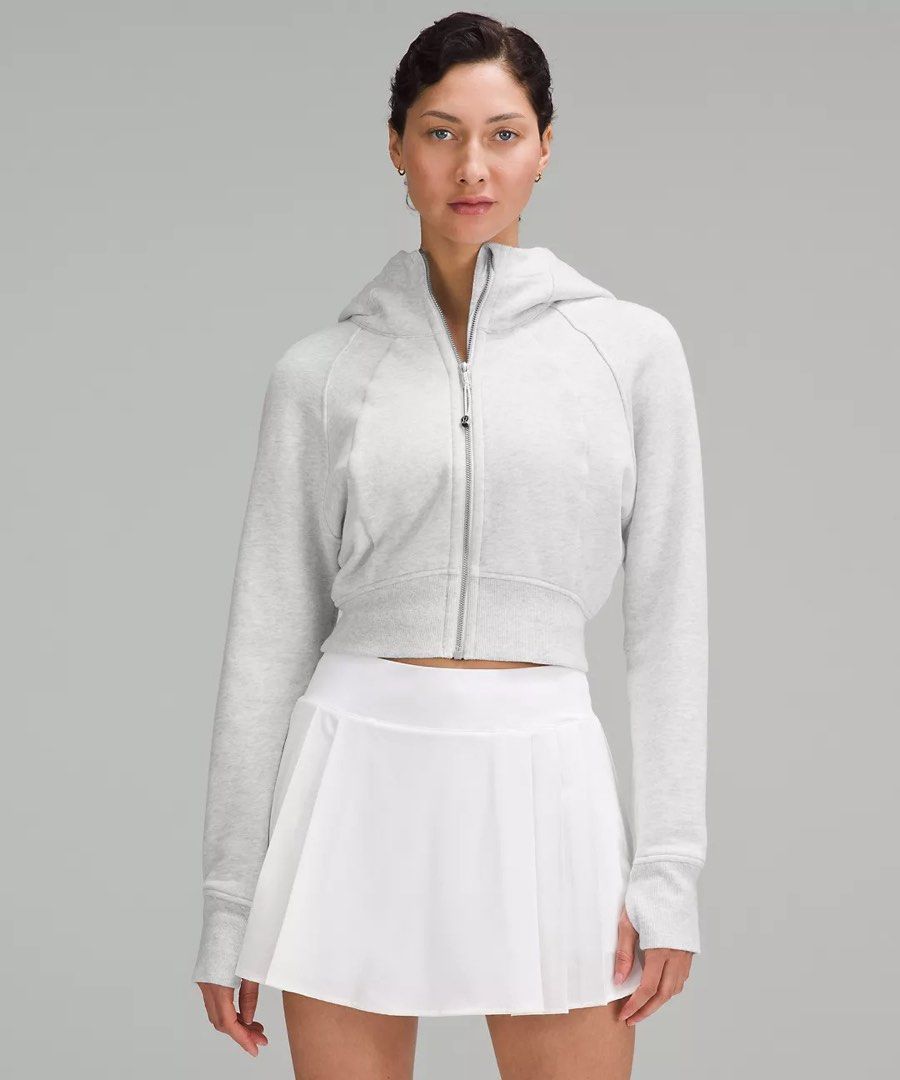 Lululemon Brand New Scuba Full Zip Cropped Hoodie Women s Fashion Activewear on Carousell