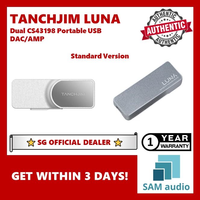 TANCHJIM LUNA Portable USB DAC Amp Headphone Amplifier Dual
