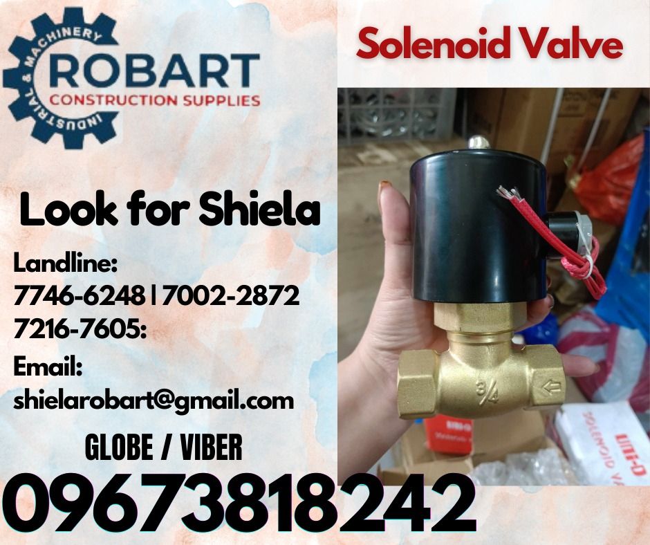 Solenoid Valve (Category: Construction Tools & Equipment) located in Caloocan City. Submitted by shielaroba44709 (Listing ID 1326727293, Image 1). Description: Solenoid Valve 3/4'' model: US-20 brand: uni-d Alum Flexible Air Duct 4" x 10m 𝑹𝑶𝑩𝑨𝑹𝑻 𝑪𝑶𝑵𝑺𝑻𝑹𝑼𝑪𝑻𝑰𝑶𝑵 𝑺𝑼𝑷𝑷𝑳𝑰𝑬𝑺 Office Address: 1405 Yuseco St. Sta Cruz Manila SEND US MESSAGE FOR INQUIRIES ‼️ ‼️ Call: 09673818242 / 09662708845 Vibr - (09673818242) Landline: (𝟩𝟩𝟦𝟨