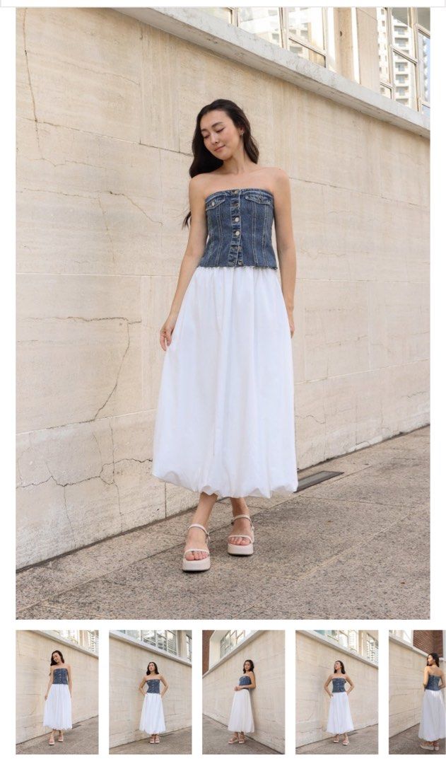 White maxi skirt petite discount