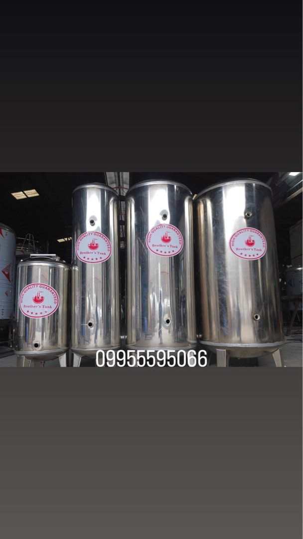 Stainless Pressure tank (Category: Construction Tools & Equipment) located in Manila. Submitted by melody.tulale001 (Listing ID 1326665663, Image 2). Description: Direct factory pressure tank 1.2mm thickness Stainless 304 Others: Water tank Booster pump Frp tank Other water treatment supplies Contact 02 8818 2826 0995 559 5066.