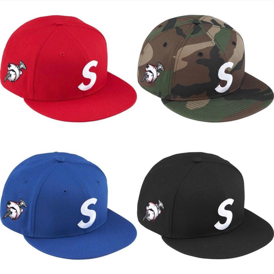 Supreme Screw Ball S Logo New Era 59Fifty Fitted Hat Black