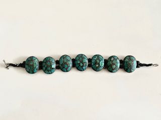 Tibetan Style Turquoise Bracelet 松石綠手鏈 (包本地平郵）64214075842947110