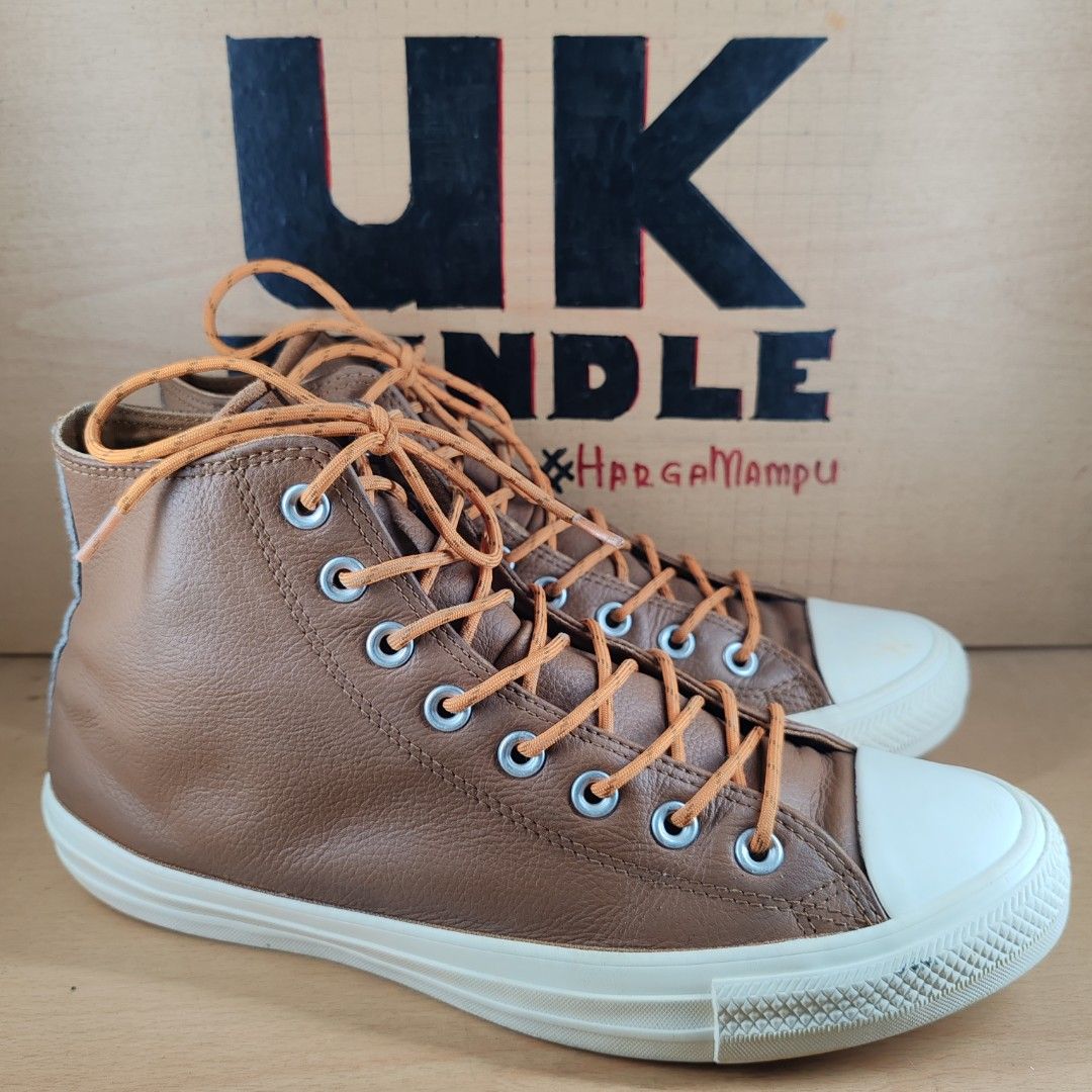 UKBundle 8.5UK 27CM Converse Chuck Taylor All Star Hi Leather Caramel Brown Men s Fashion Footwear Sneakers on Carousell