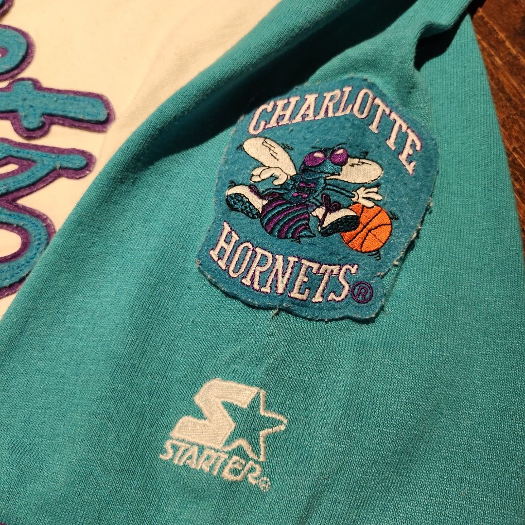 Vintage Charlotte Hornets Starter Script Baseball Jersey, Men's Fashion ...