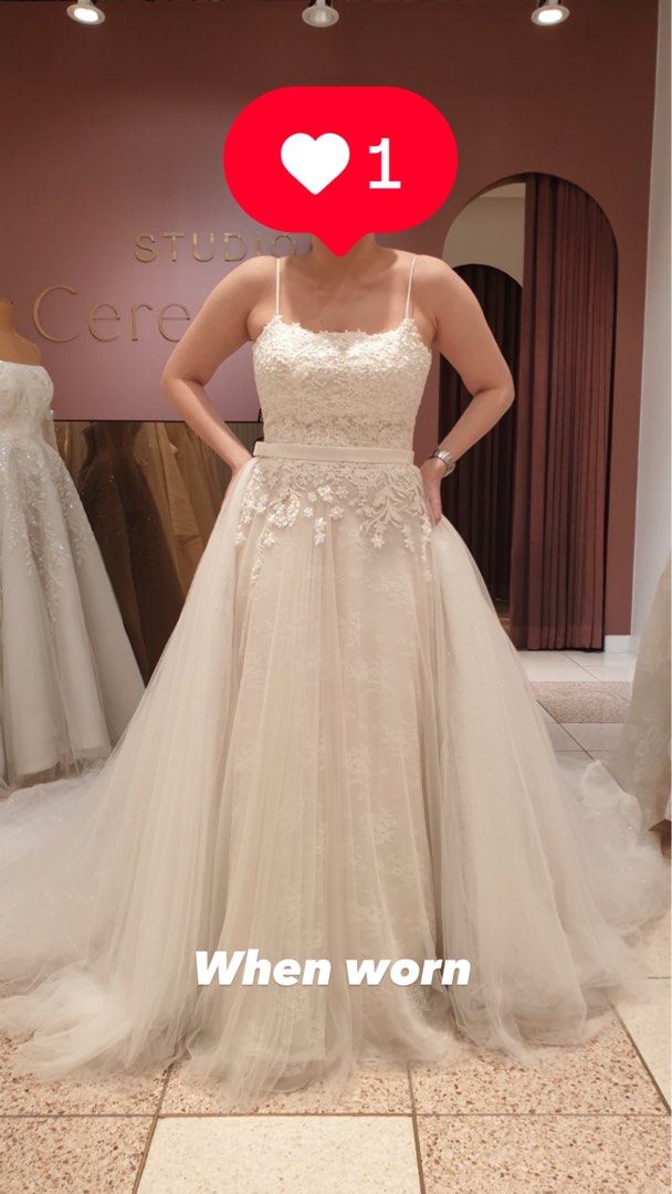 Wedding Overskirt (Detachable) (Category: Skirts) located in Pasig City. Submitted by hellosunnyyy (Listing ID 1326772169, Image 2). Description: Detachable overskirt used for my wedding. Has glitters/shimmer. Worn once but needs to be dry cleaned. I got it custom made from Studi* Ceremönie for 15k. Waist can be adjusted/altered. Dry cleaning and shipping is shouldered by buyer. *ACTUAL WEDDING GOWN NOT INCLUDED Loc: Pasig City.