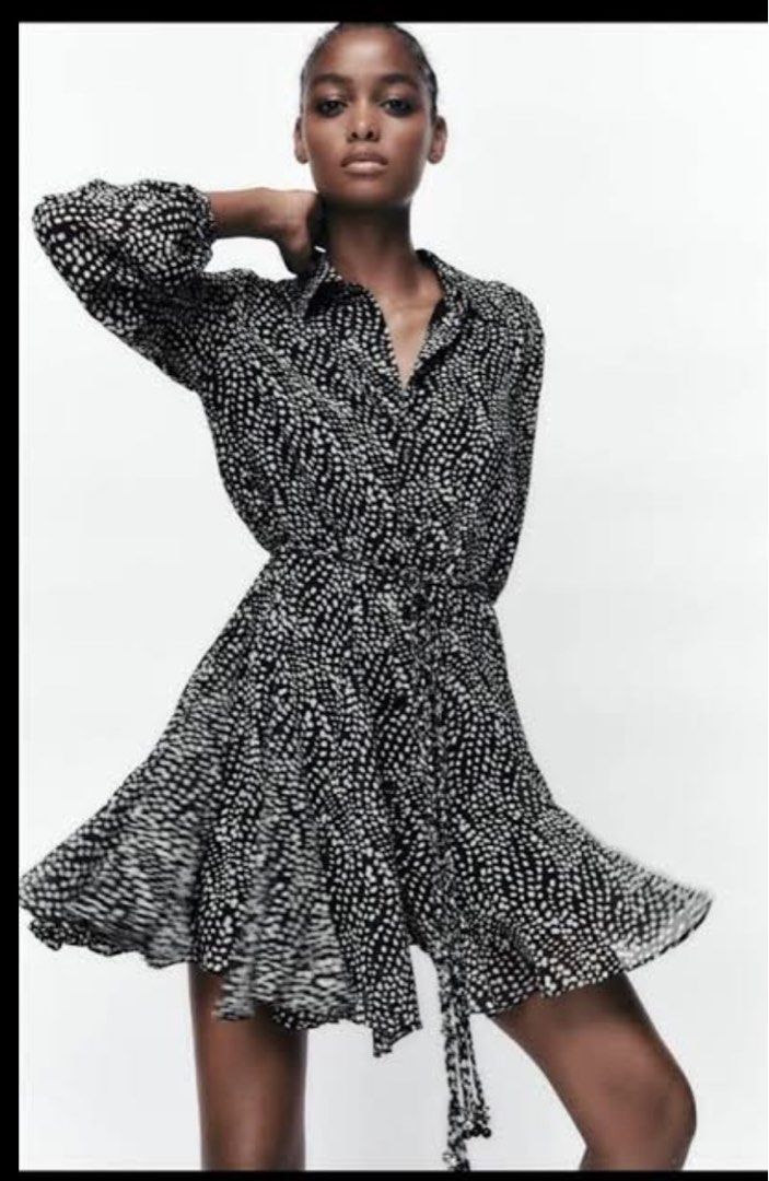 Button down dress zara 2025