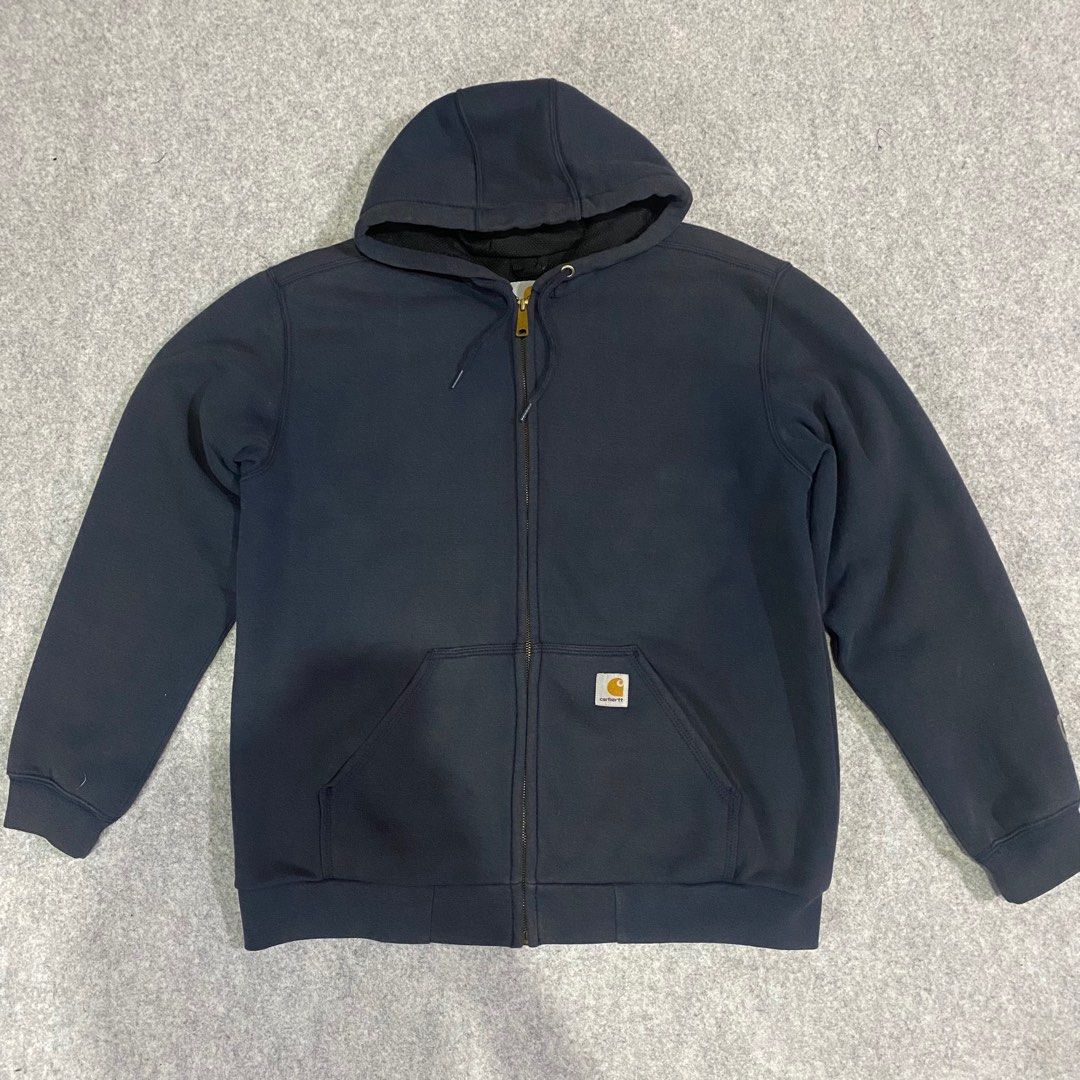 Zipper hoodie carhartt rain defender, Fesyen Pria, Pakaian Baju