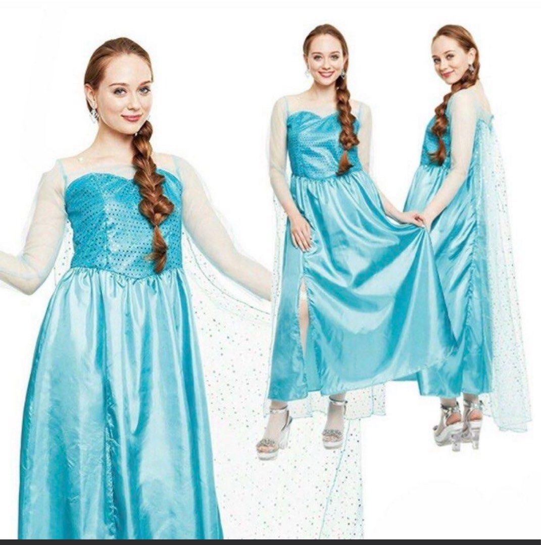 LAST 1 in STOCK 155 165cm Brand new Frozen Elsa dress for teenager and adult party costume disney princess halloween matchy matchy with sister daughter Women s Fashion Dresses Sets Dresses on Carousel...