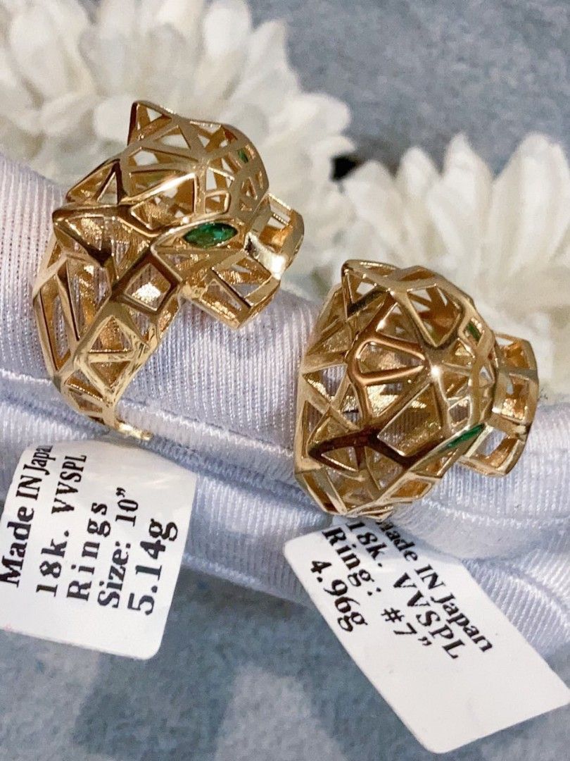 Cartier panther head ring cheap