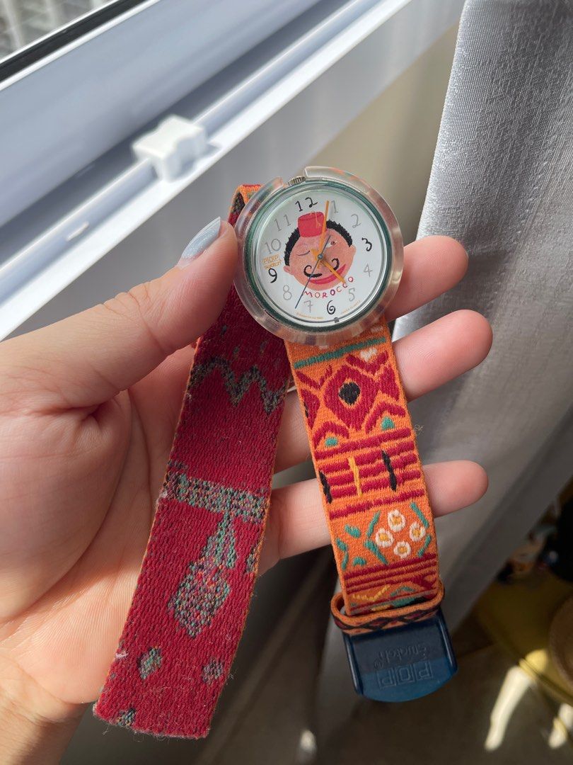 1996 Pop Swatch Tappeto Swiss Quartz Watch Morocco, Men's Fashion