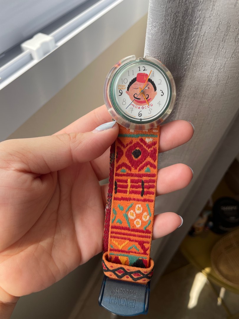  POP スオッチ 1996 Pop Swatch Tappeto Swiss Quartz Watch Morocco, Men's Fashion